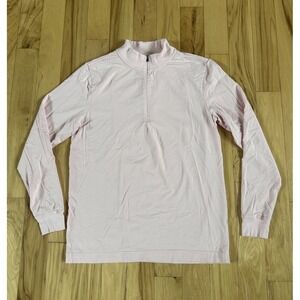 Municipal Sport Utility Gear Mens Quarter Zip Small Pink Pullover Stretch